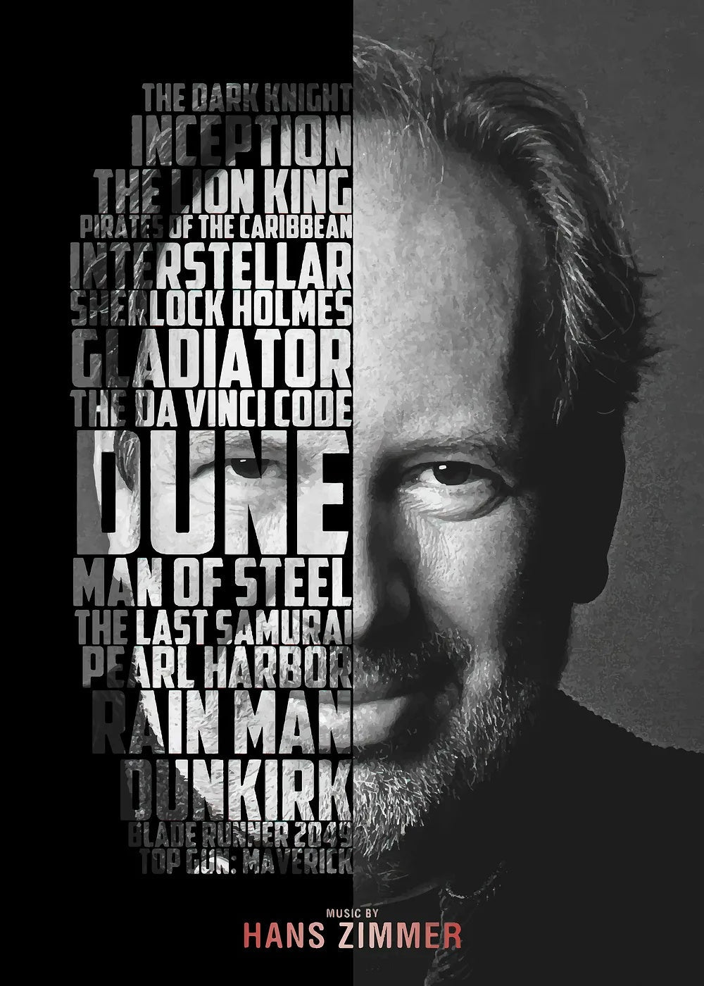 Hans Zimmer metal poster artwork